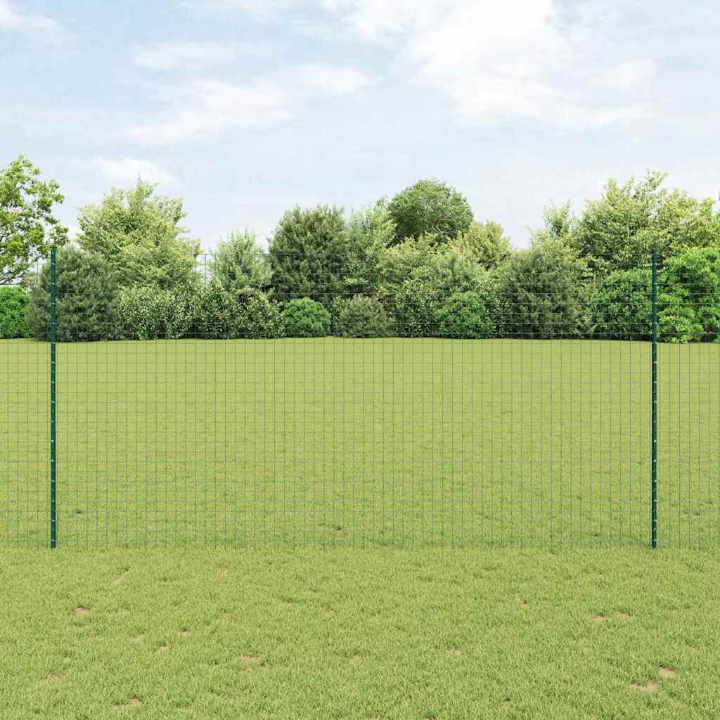 Wbudowany słupek ogrodzeniowy 44 szt. zielony 200 cm vidaXL