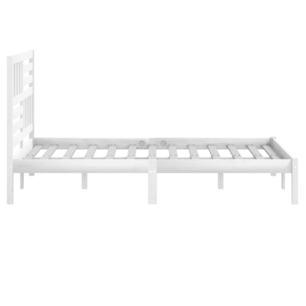 Maison Exclusive - Estrutura de cama 120x200 cm pinho maciço branco - 5