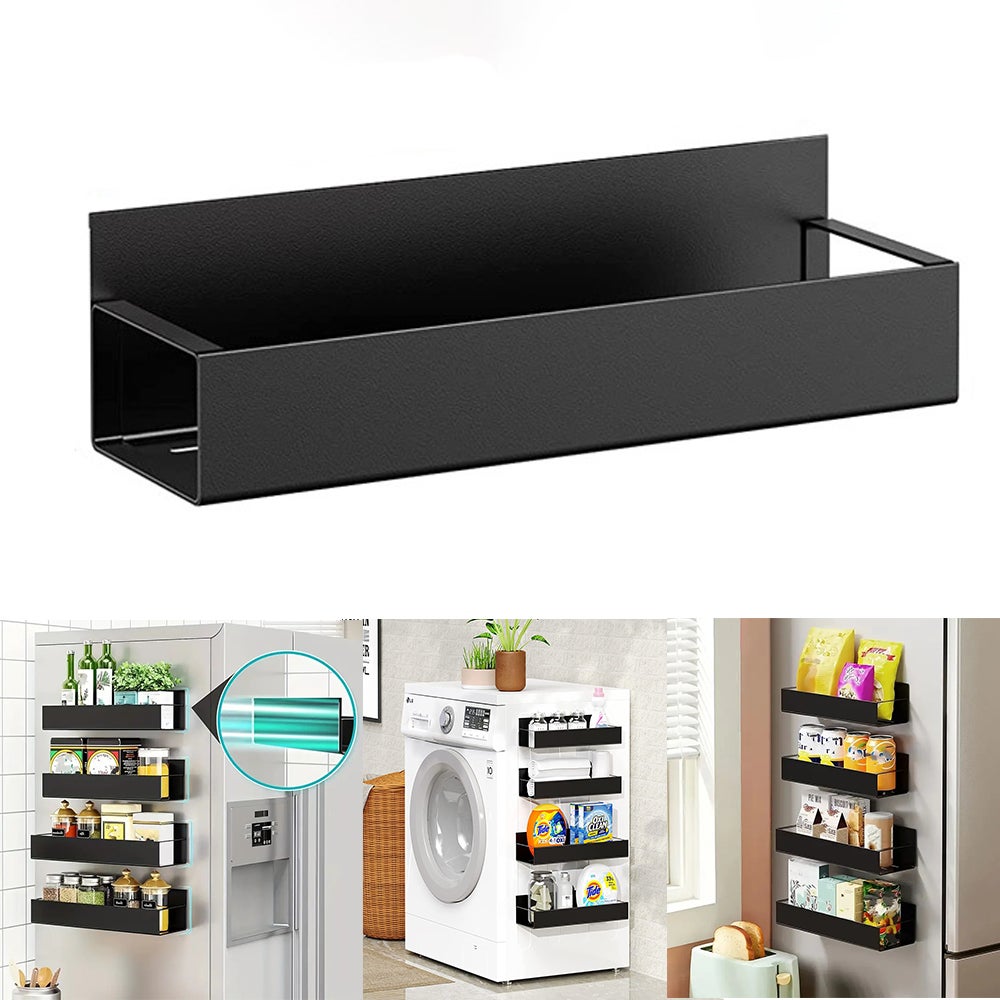 MoKo Boîte De Rangement Magnétique Lot De 4 - Support Crayons Pour Réfrigérateur Et Bureau Noir