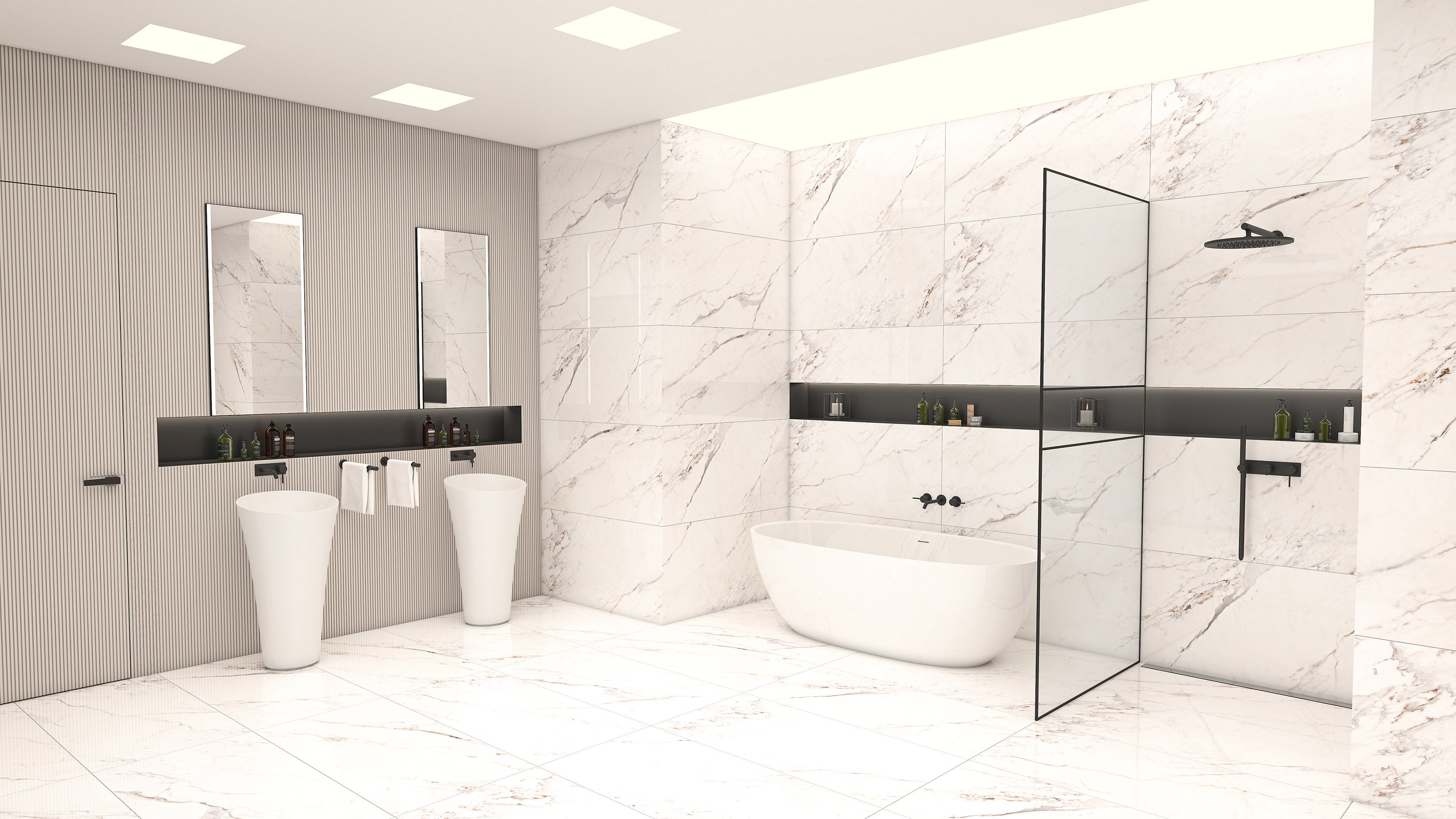 Carrelage sol/mur effet marbre gris Norgay l.120 x L.60 cm MAJORCA TIFFANY - 2