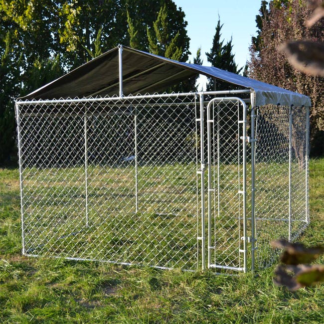 Recinto Per Cani 3x3x1.83 M - Con Tetto UV, Porta Con Serratura, Per Esterno - Foto 3