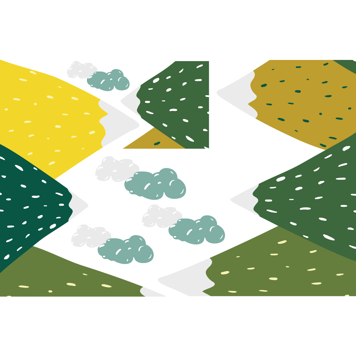 Stickers enfant montagnes scandinaves zouka 100 x 150 cm - 2