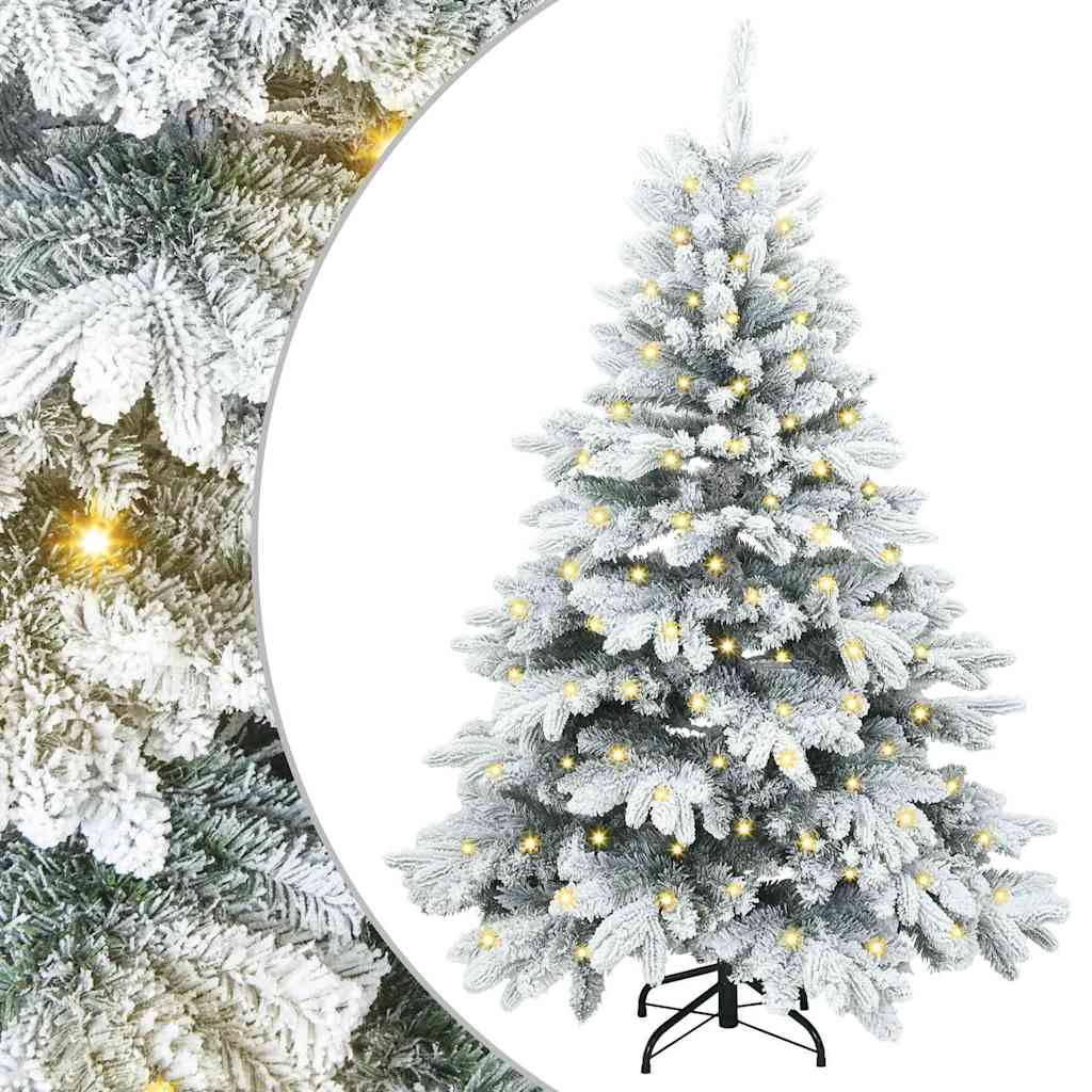Sapin De Noël Suspendu En Frêne Massif Avec 80 LEDs - 150 Cm - Blanc Chaud USB - Décoration Murale Moderne