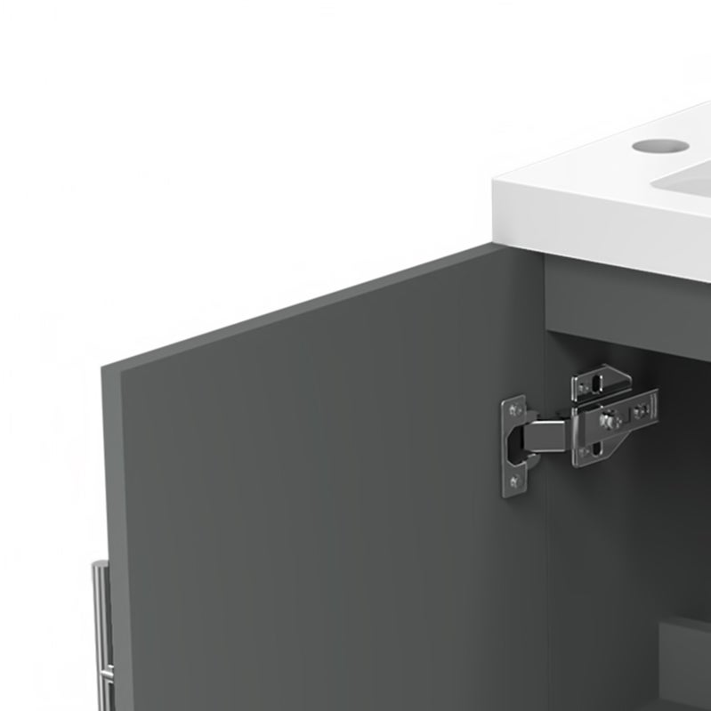 Meuble lave-mains l.44 x H.60 x P.23 Anthracite, Ocean - 4