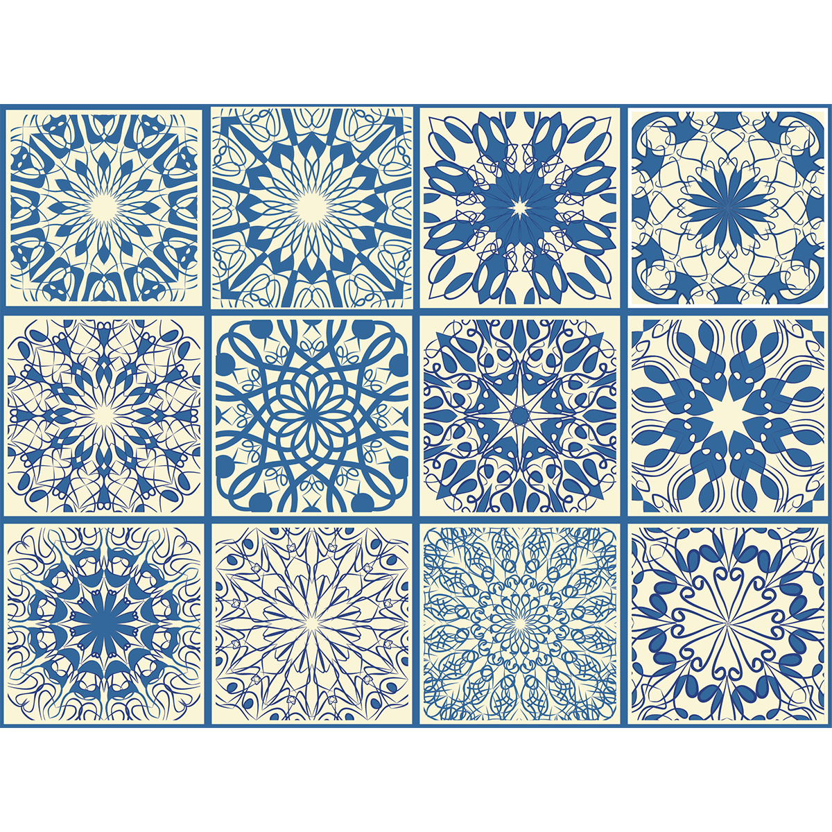 12 adesivo piastrelle azulejos Edoardo - Sticker adesivo - adesivi murali - 12stickers15x15cm - 2