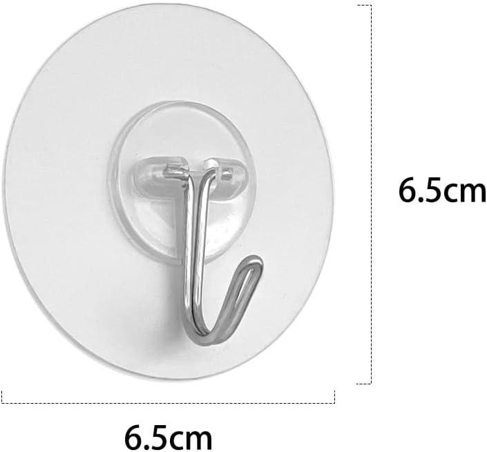 VEPEPE 18 Pièces Forme De J Crochet Adhesif Mural Solides, Forme De J Crochets Adhesifs Muraux 5.8 Cm Long, Crochet Adhésif Faciles à Installer, Pour La Salle Bain Et La Cuisine (Blanc