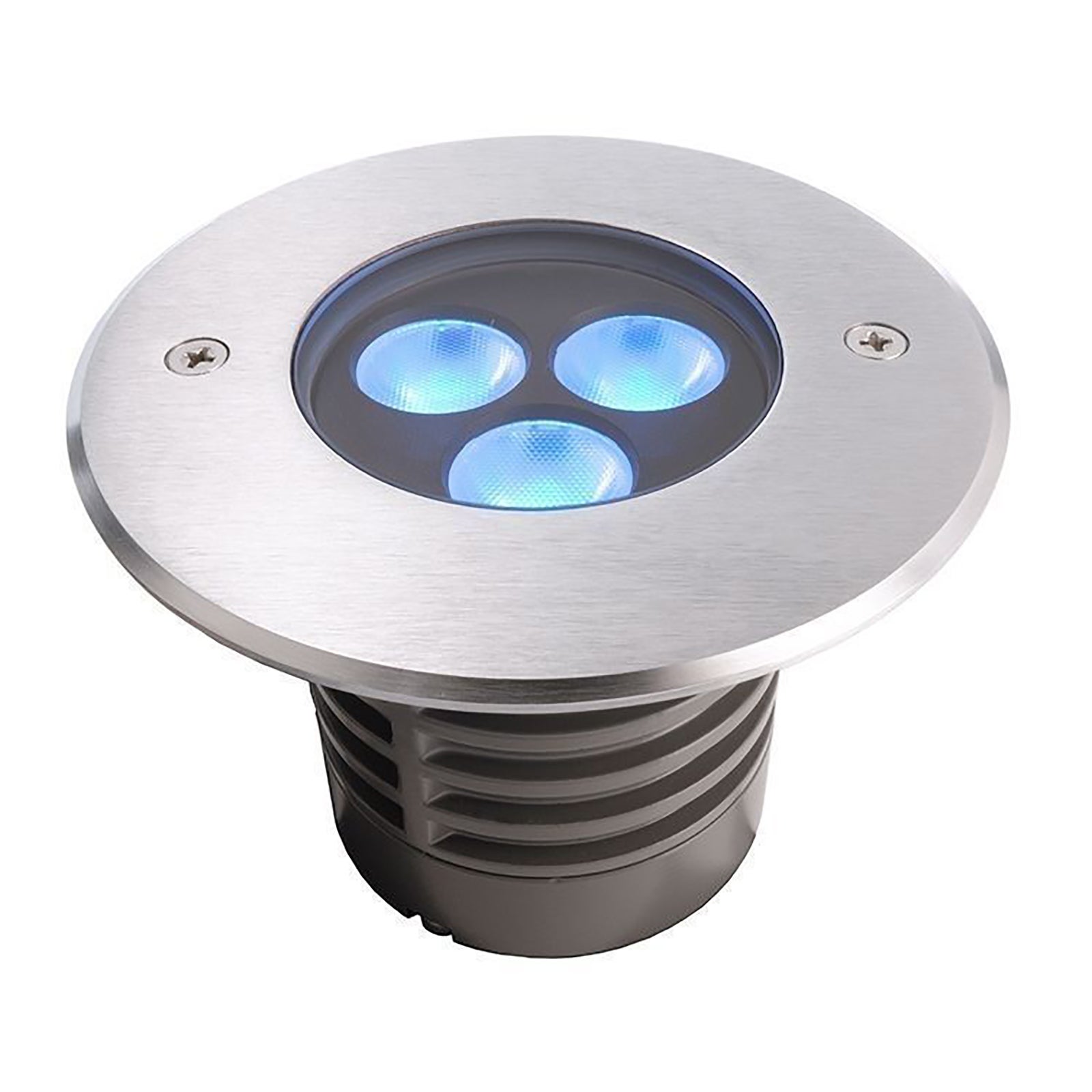 Faretto Calpestabile Da Incasso Per Esterno IP65 In Acciaio Inox Con Vetro Temperato - Attacco GU10 230V - Completo Di Controcassa PVC - 2