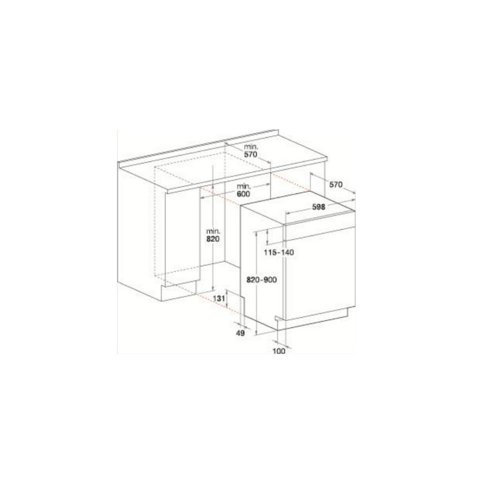 Whirlpool - Lave-vaisselle encastrable WHIRLPOOL WBC3C26 - 5