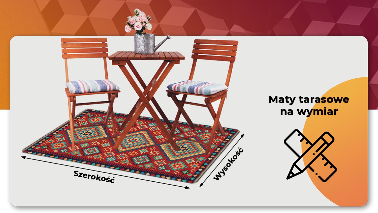 Tapis vinylique extérieur décoratif triangles rétro multicolores style vintage terrasse 100x50 – Tulup - 6