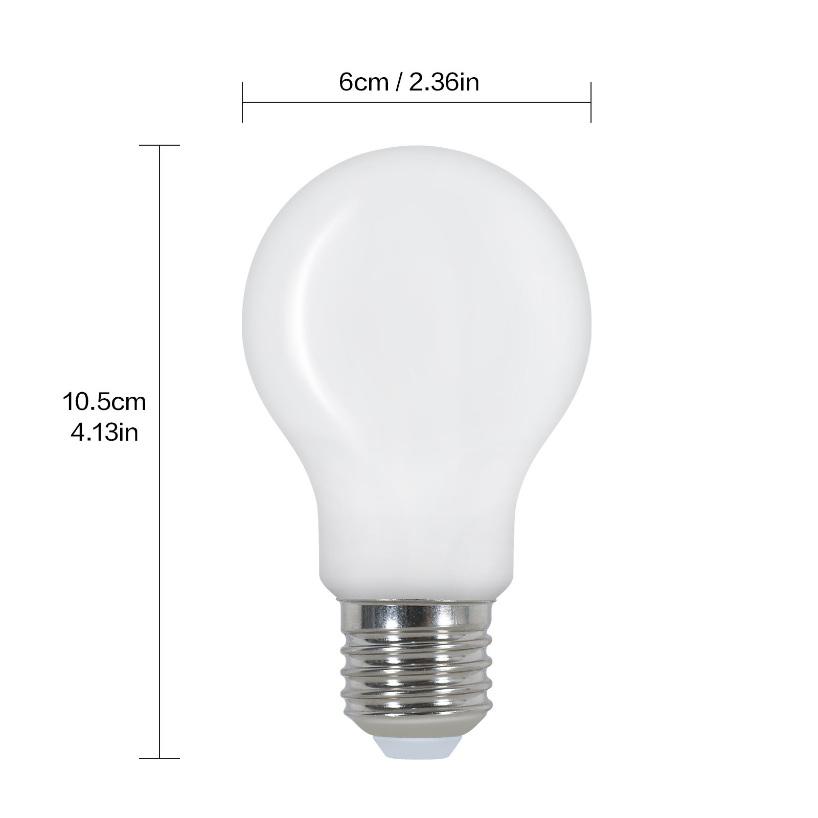 COMELY Ampoules LED A60 Verre Opale 4W E27, Lot de 6, Blanc Chaud 3000K, Ampoule Déco pour Plafonnier, Suspension et Lampes Intérieures - 2