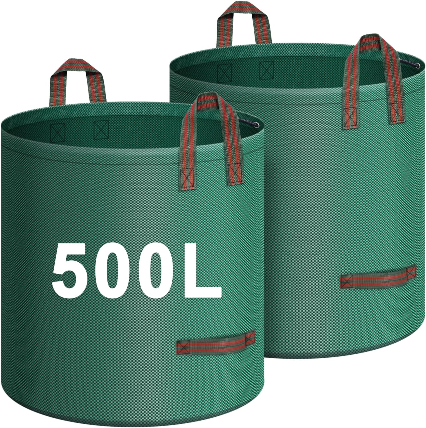 Confezione da 2 sacchi da giardino da 500 litri, 50 kg XXL, resistenti