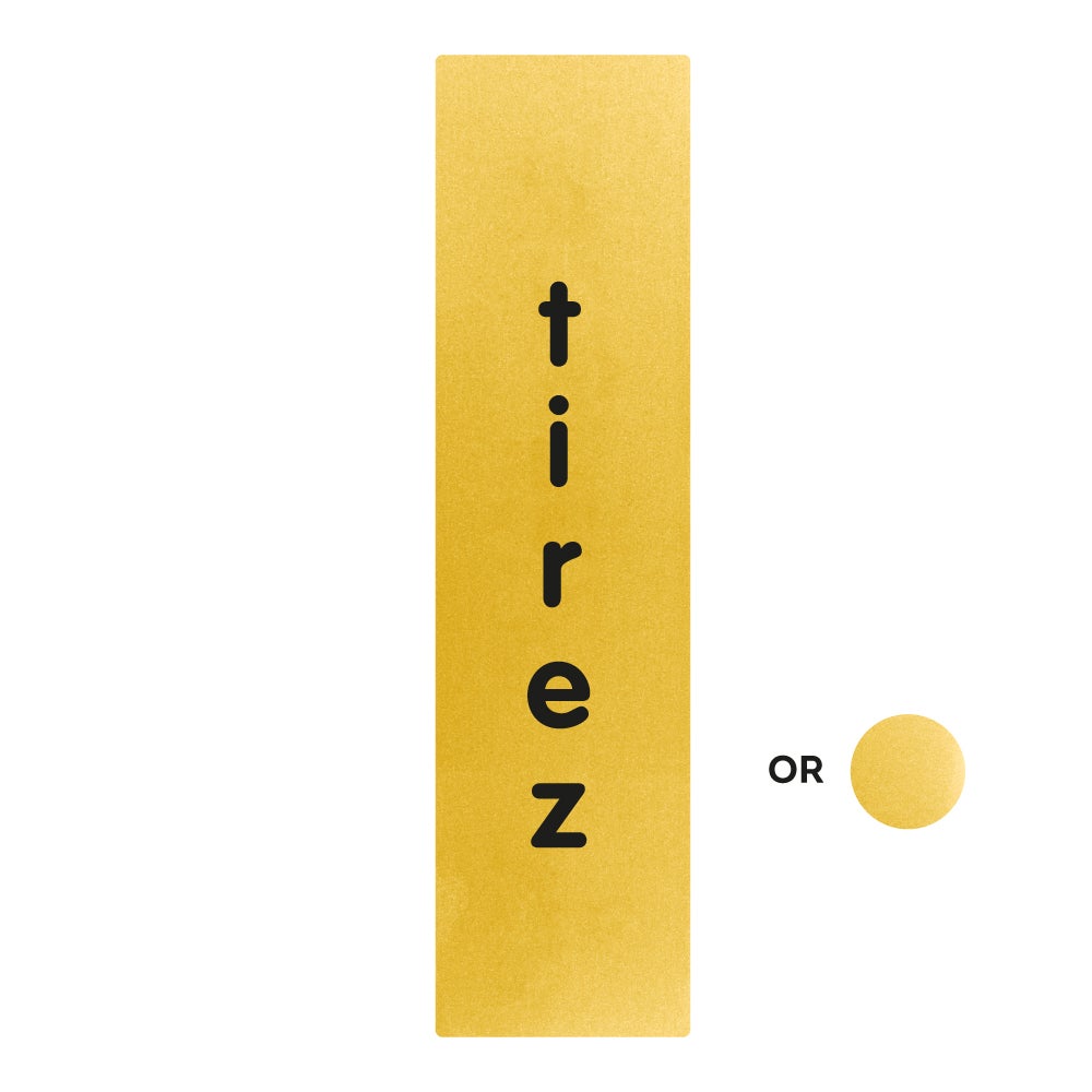 Plaque de porte Tirez vertical sans logo - Classique or 170x45mm ...