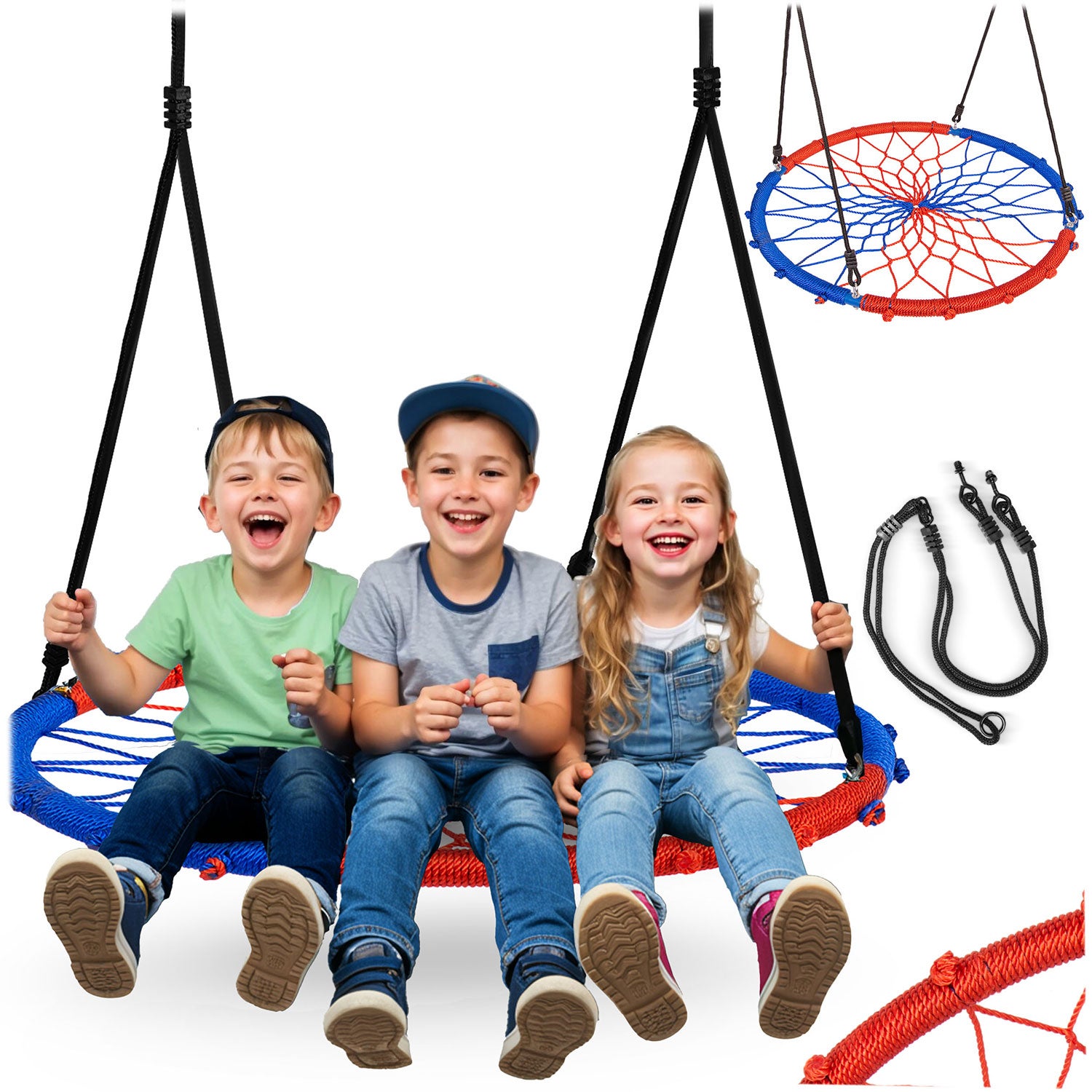 Huśtawka ogrodowa dla dzieci bocianie gniazdo fotel wiszący 95cm Neo-sport