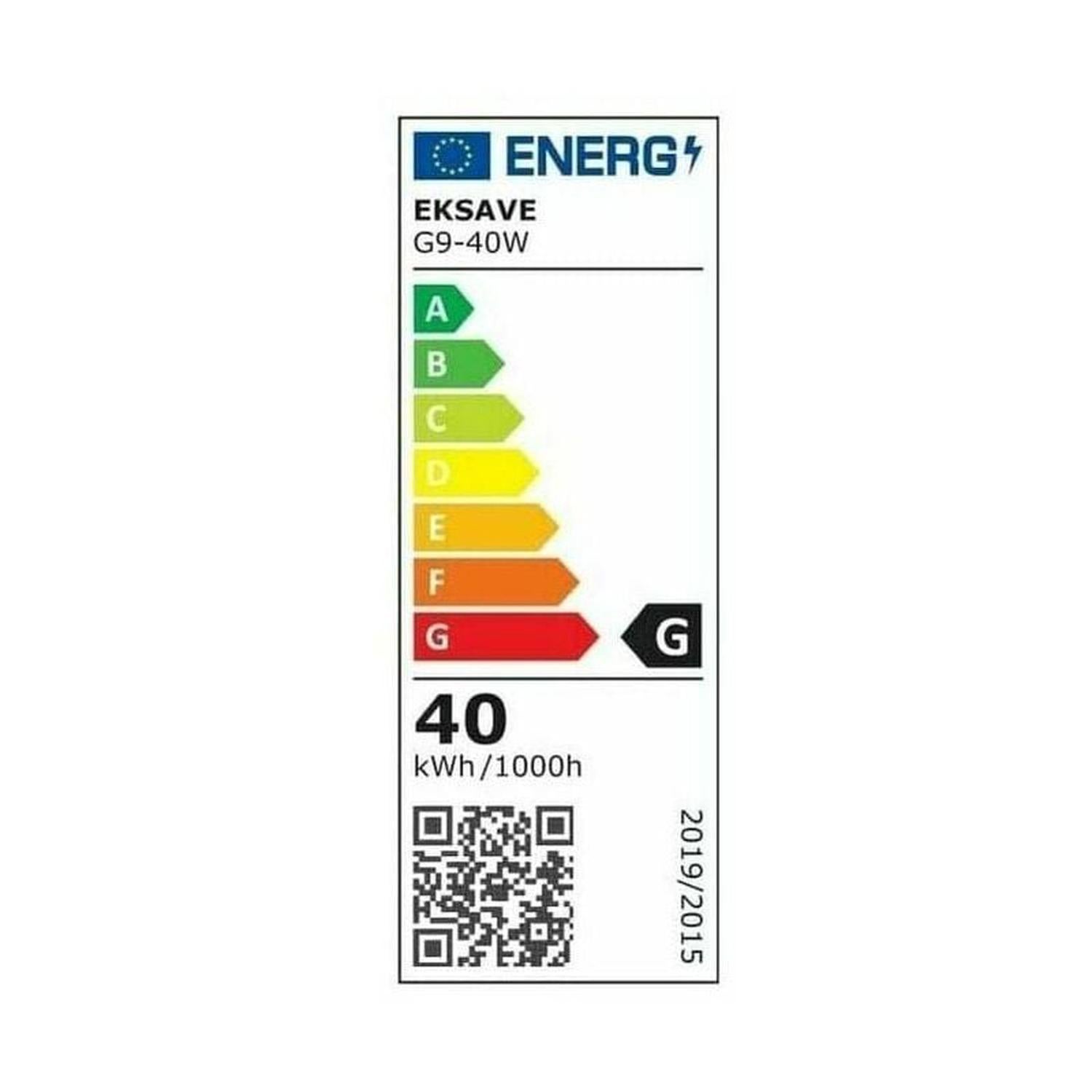 Lotto 4 lampade alogene G9 per forno 40W 230V, tolleranza 300°C - 5
