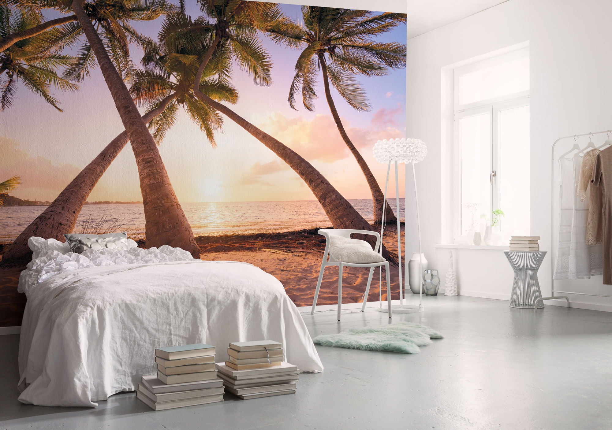 Fototapeta plaża beżowym,zielonymIniebieskim - 400 x 250 cm - SANDERS &amp; SANDERS