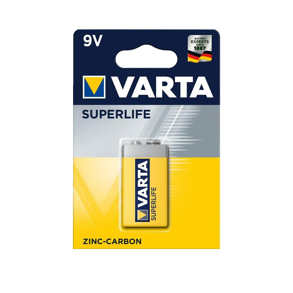 Bateria Varta Superlife 9V cynkowo-węglowa długotrwała