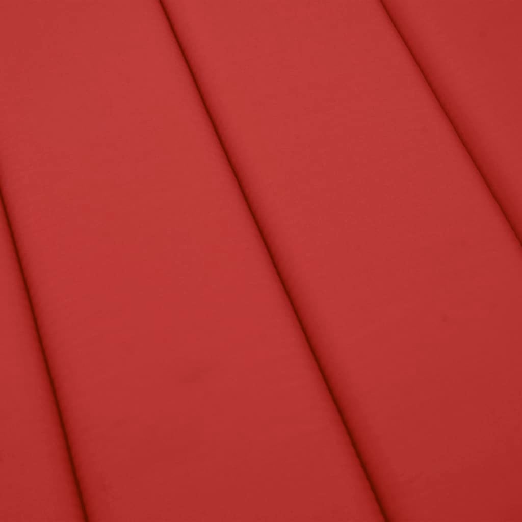 Cojines para tumbona de tejido Oxford y fibra de espuma, rojo, para jardín - 7