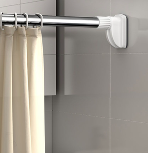 FALSKT Bastone Tenda a Pressione senza Forare 90-160cm 25mm Bastoni per Tende doccia Bastone Tenda Estensibile Bacchette Tenda Finestra Estensibile asta telescopica per armadio e bagno, Nero