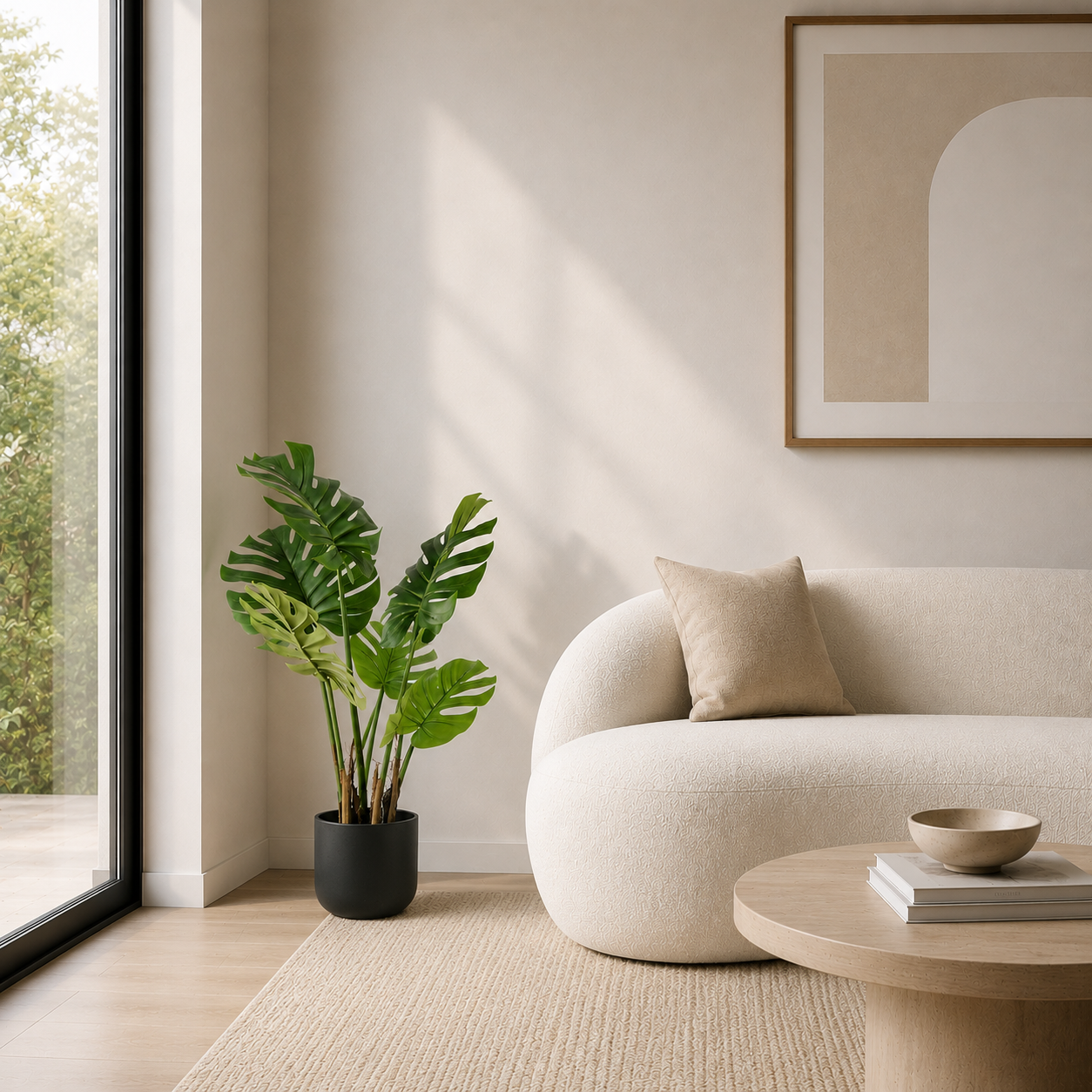 Planta Artificial Monstera 80 cm - Costilla de Adán Artificial Realista y Decorativa - Valyria Home - 5