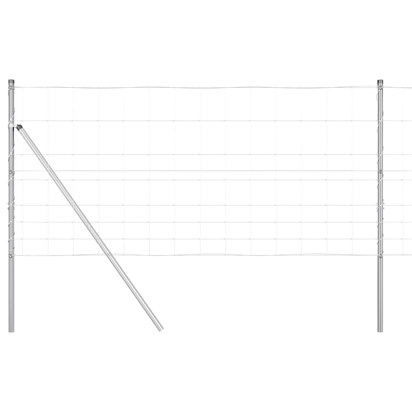 Słupek ogrodzeniowy. Galwanizowany 50 x 1 m Stal vidaXL