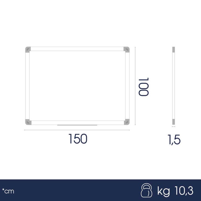 COSTWAY Lavagna Bianca Magnetica 60x40cm - Foto 5