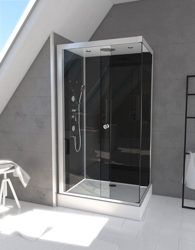 Cabine de douche rectangle 110 x 80 x 215cm - RAVEN