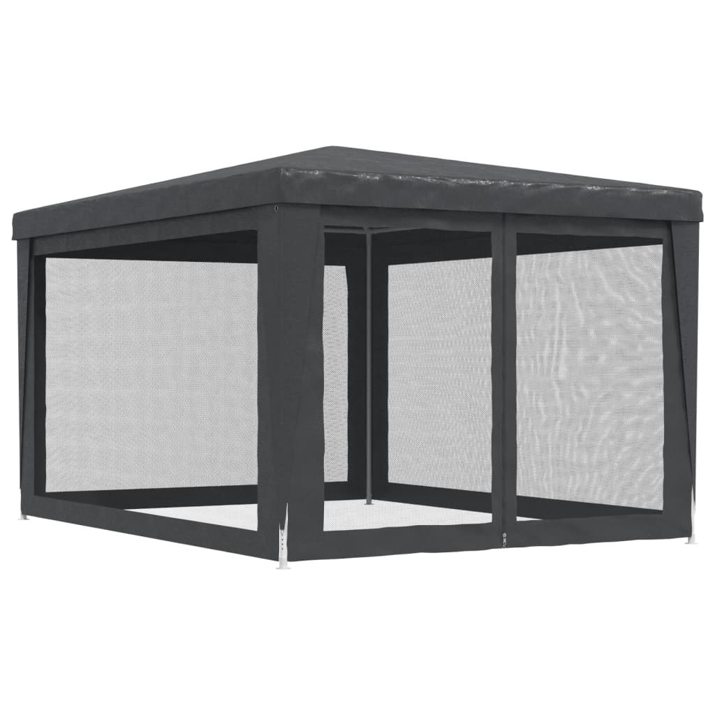 Tonnelle 3x4 m Anthracite avec 4 Parois en Maille – Tente de Jardin Anti-Moustiques pour Fêtes, Réceptions et Extérieur - 5