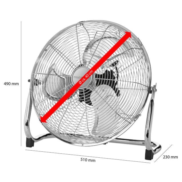 Ventilateur De Sol Profi-care Pc-vl 3065 Wm 330650 100 W (ø X H) 400 Mm X 490 Mm Chrome 1 Pc(s) - 4