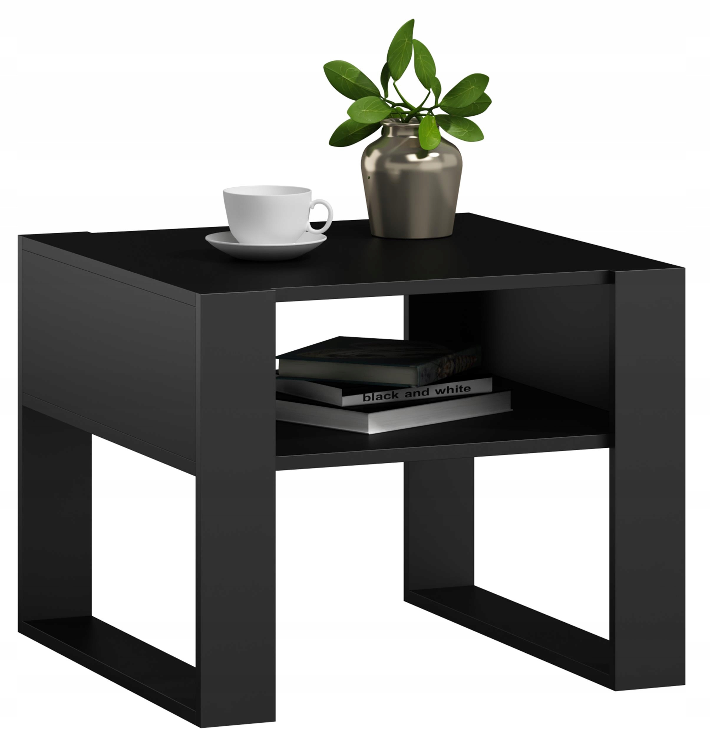 Ława stolik kawowy KAJA KWADRAT czarna loft retro