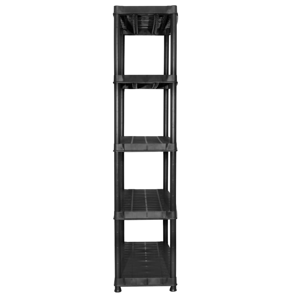 Prateleira de armazenamento de 5 níveis preta 91,5 x 45,7 x 185 cm de plástico – ComfortXL - 4