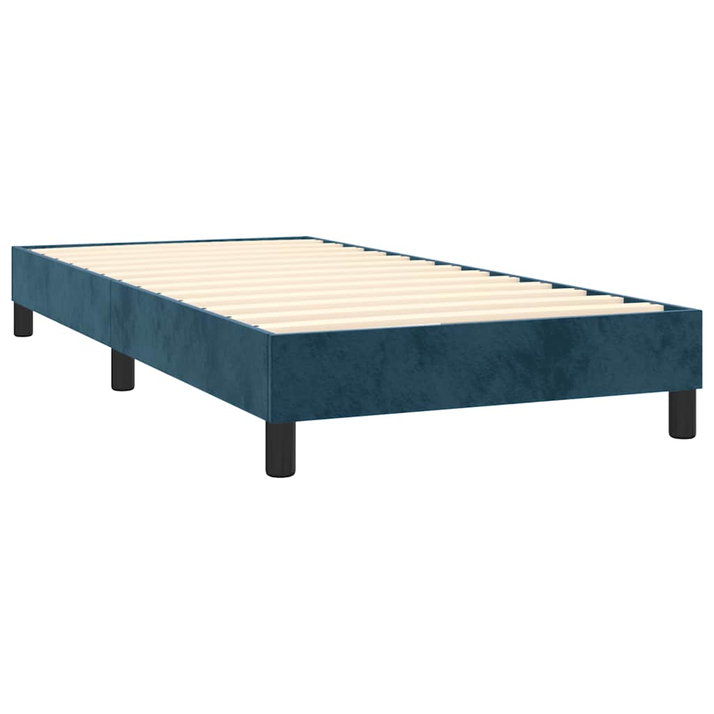 Lit à lattes avec matelas LED bleu foncé 100 x 200 cm - 5