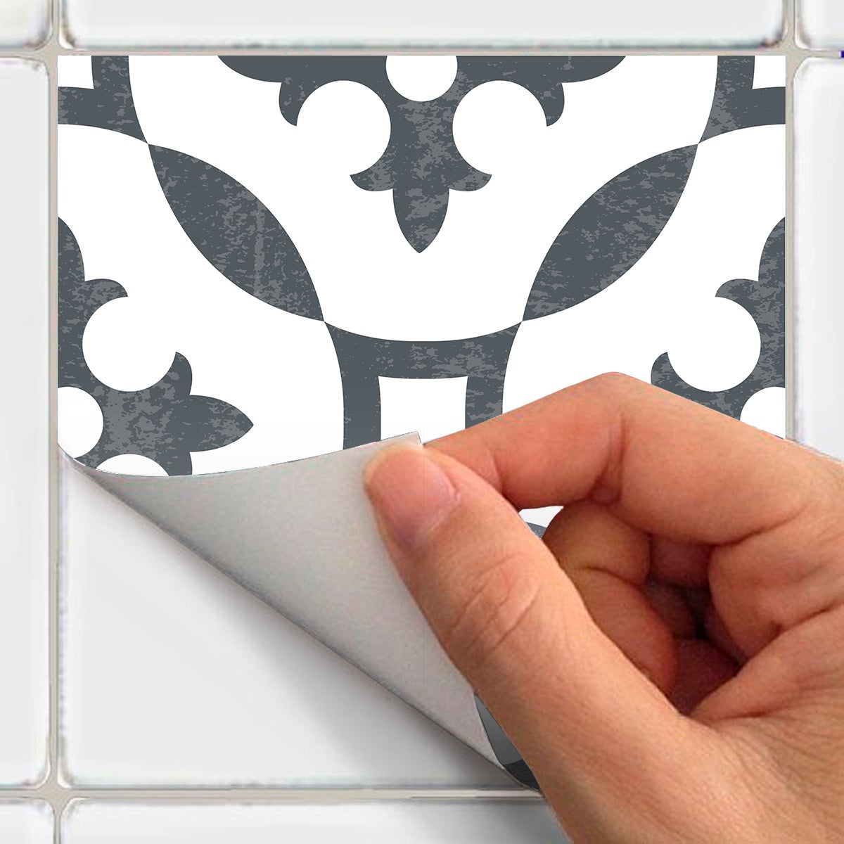 30 vinilos baldosas de cemento ailani - adhesivo de pared - revestimiento sticker mural decorativo - 30stickers15x15cm - 6