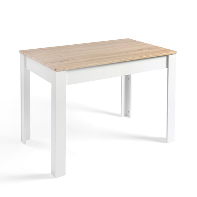 DUPI Mesa Comedor Aitana con Estructura y Tapa Superior de Madera (Taupe/Blanco, 110x70)