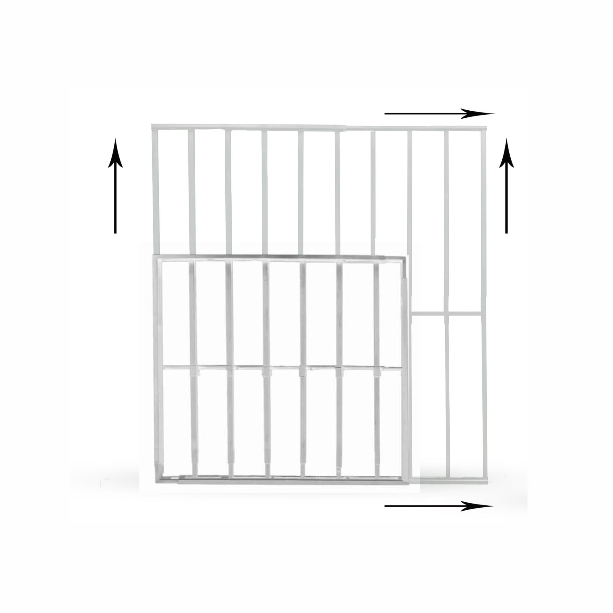 Grille de défense réglable pour fenêtre (largeur et hauteur) de 95x95 cm à 165x165cm blanche - 12