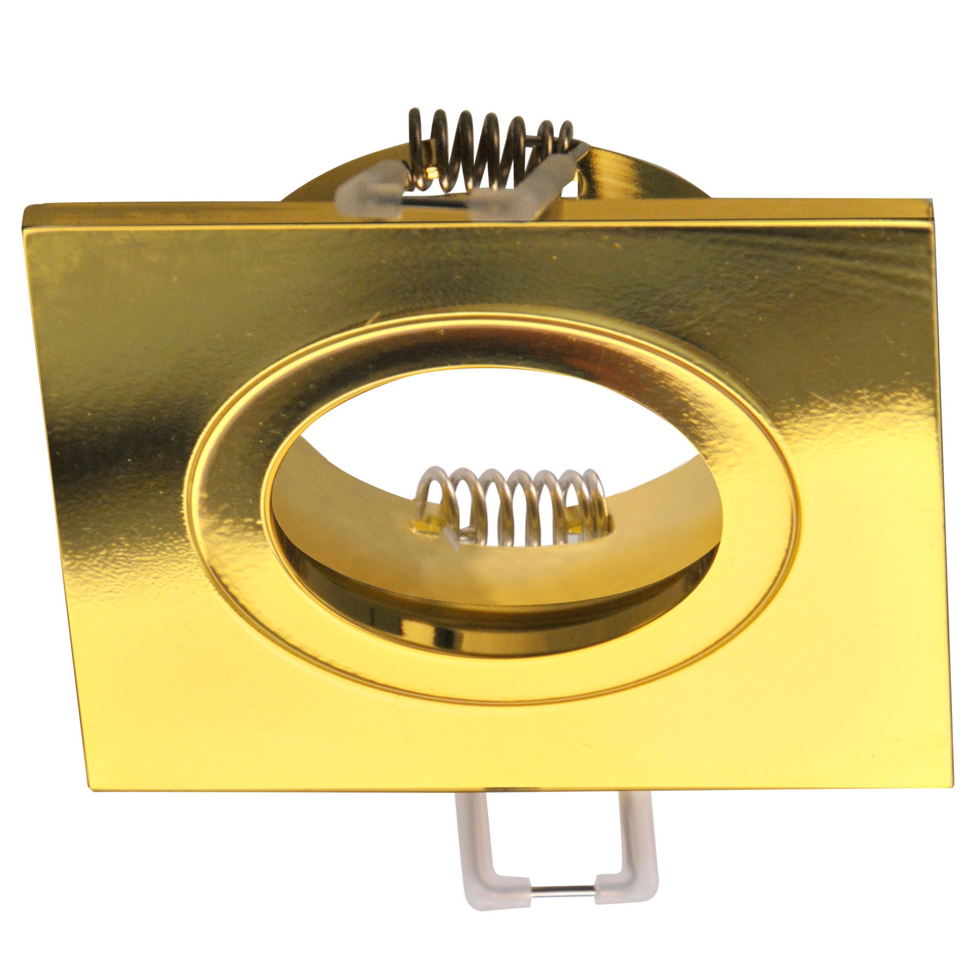 Oprawa sufitowa wpuszczana podtynkowa Febe złoty połysk 1xGU10x8W kwadratowa IP20 wym: 2,5 x 8 x 8 cm aluminium Polux - 2