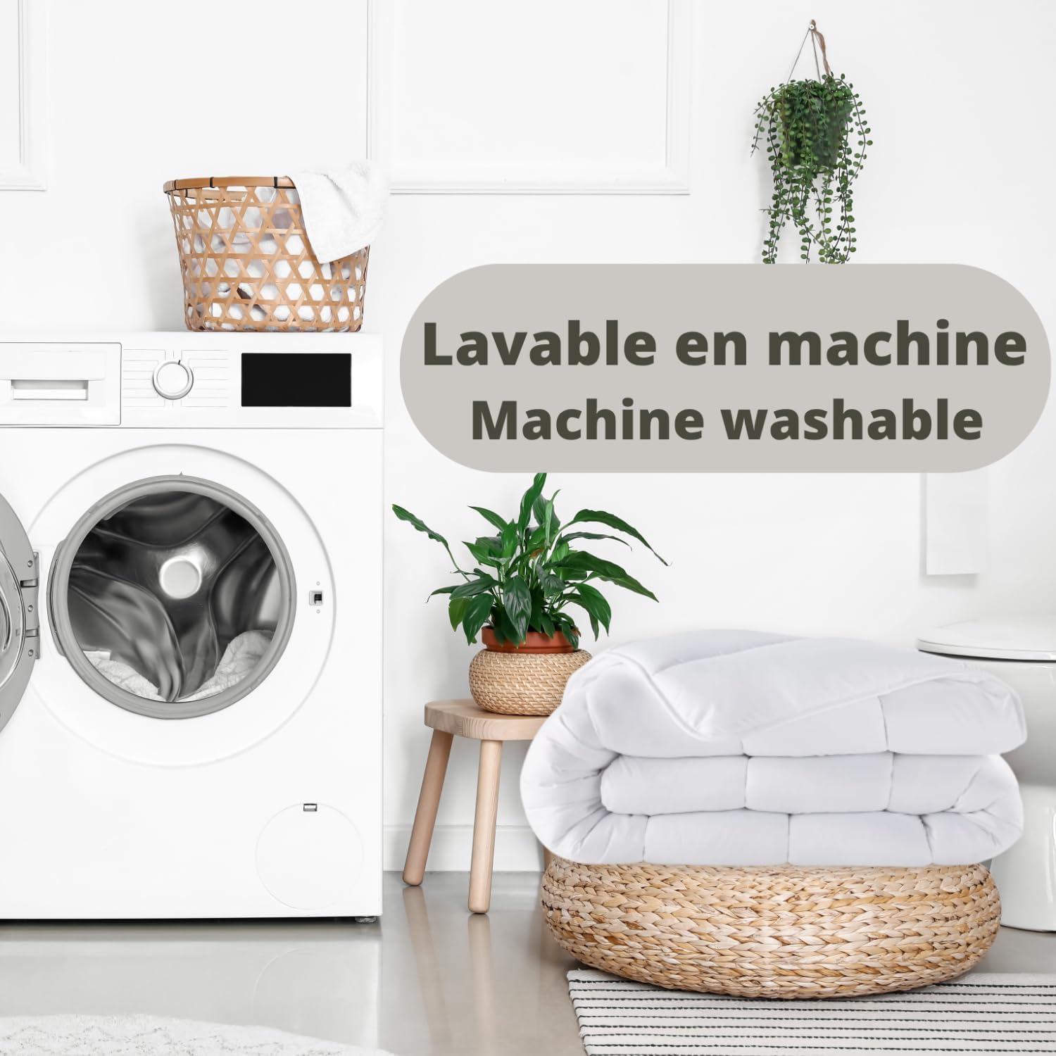 Matelas 90x190 cm et Couette et Oreiller - Matelas 1 place - Matelas 90x190x15cm + Couette 140x200cm + Oreiller 60x60cm (tous dans un colis) - 4