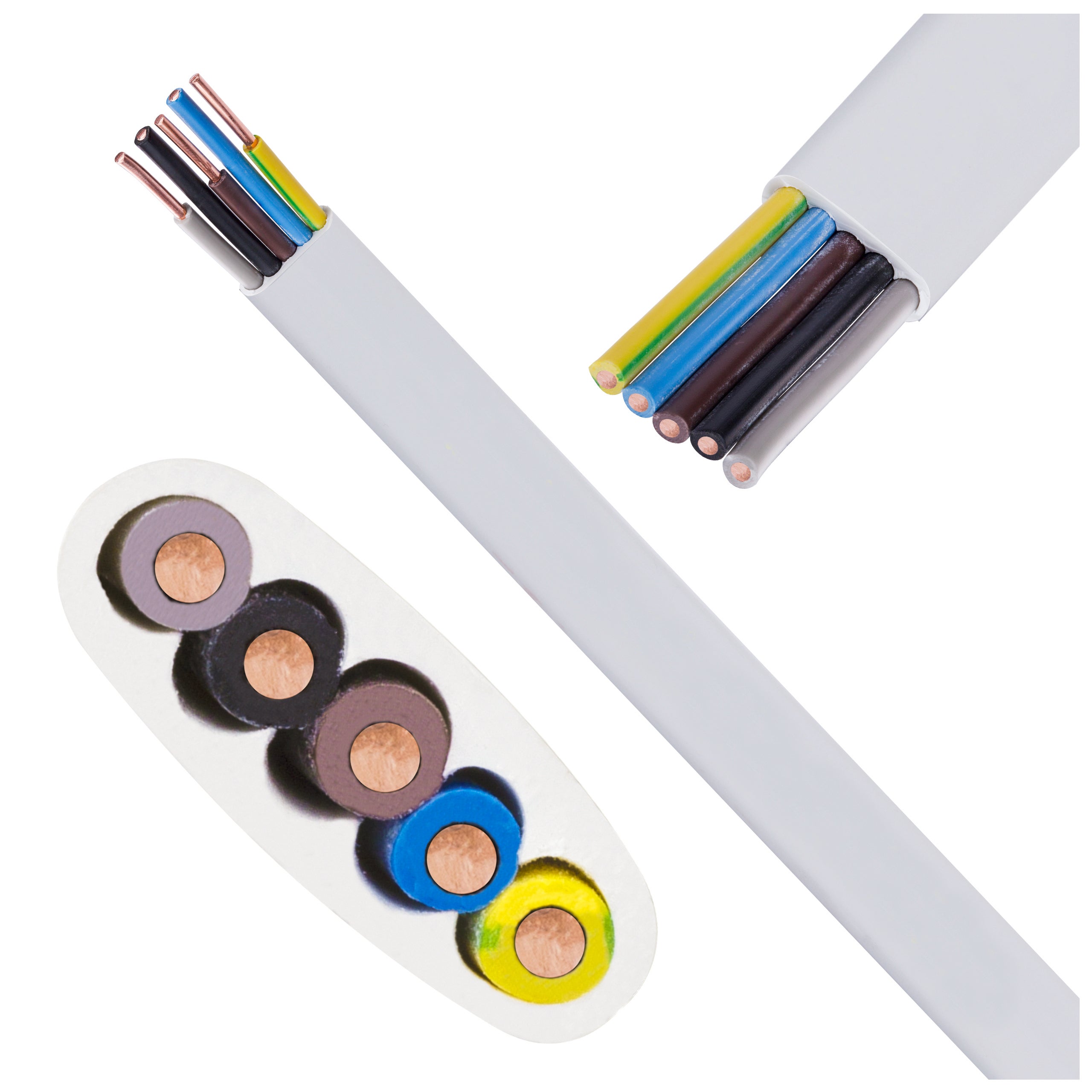 Przewód kabel instalacyjny YDYp 5x4mm2 450/750V płaski ELEKTROKABEL 500m