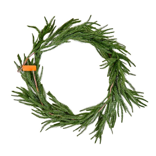 Guirnalda navideña SucceBuy de 1,5 m, guirnalda artificial de pino Norfolk, decoración verde para interior y exterior, ideal para mesas, repisas