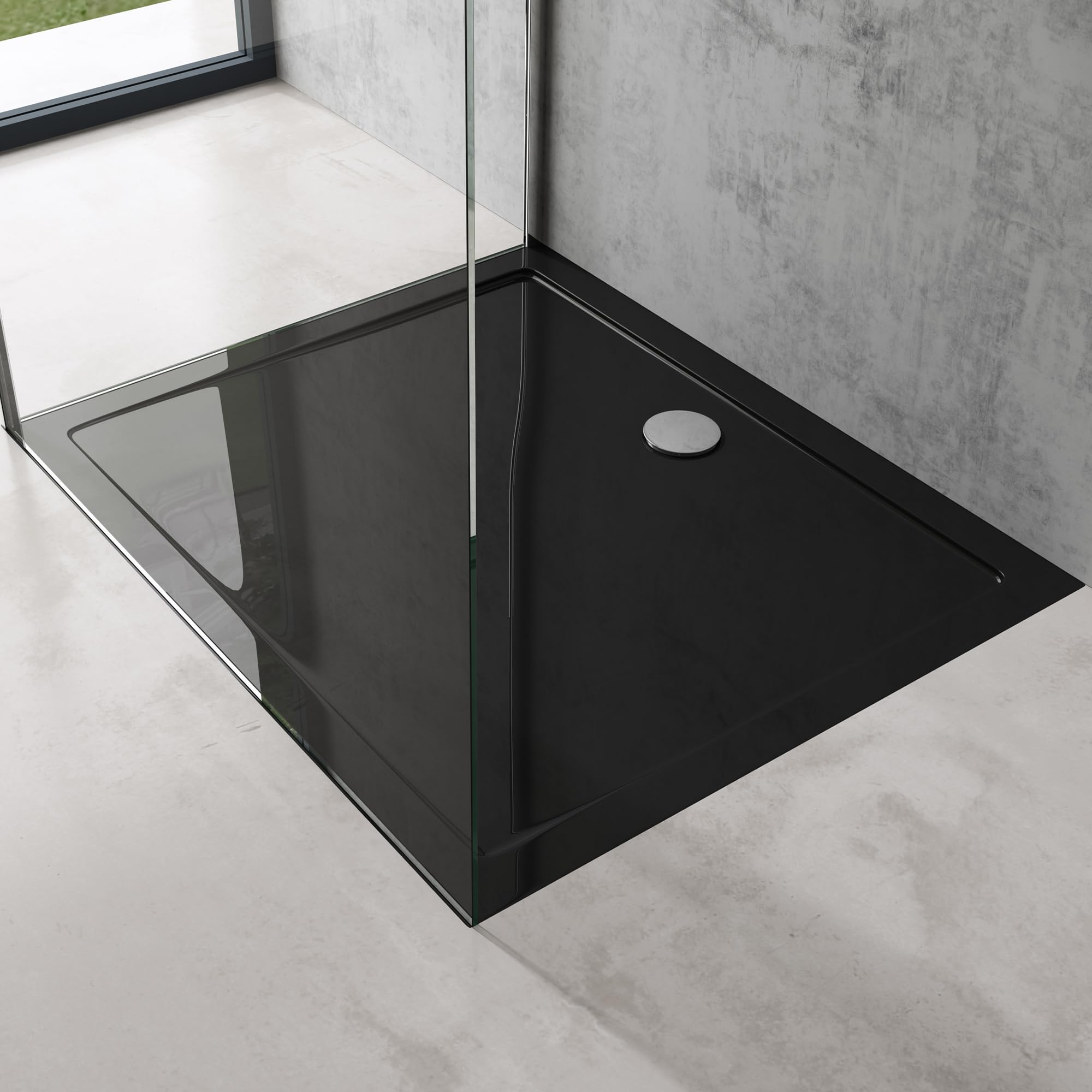 Receveur De Douche Carré Acrylique Blanc 70x70cm - Extra Plat 4cm Antidérapant