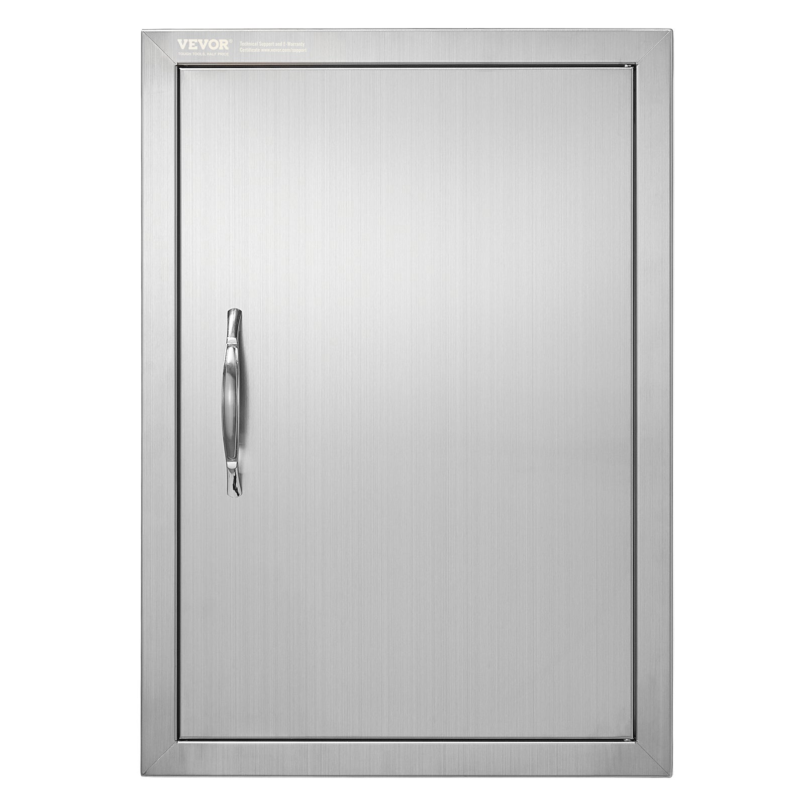 Drzwi dostępowe do grilla VEVOR, 457 x 610 x 45 mm, pojedyncze zewnętrzne drzwi kuchenne, drzwi ze stali nierdzewnej montowane podtynkowo, pionowe drz