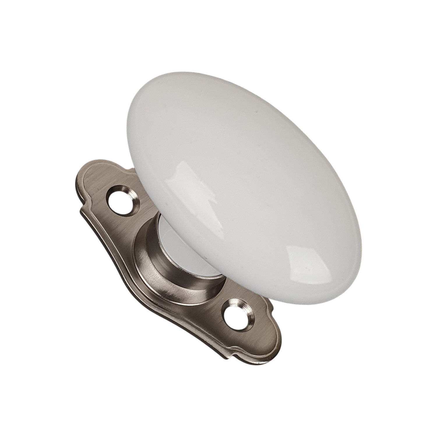 Poignée de fenêtre crémone OLIVE, Porcelaine et Nickel mat, Cottage Chic - 3