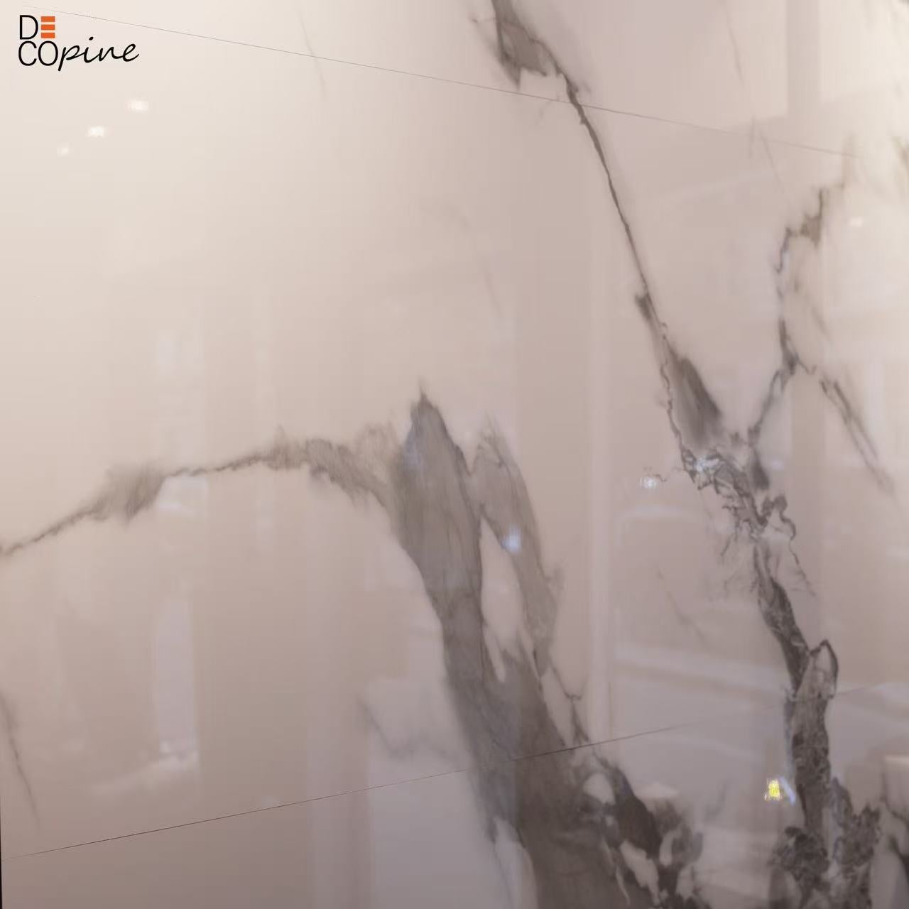 Decopine – Paneles murales rígidos de PVC efecto mármol blanco brillante - 7