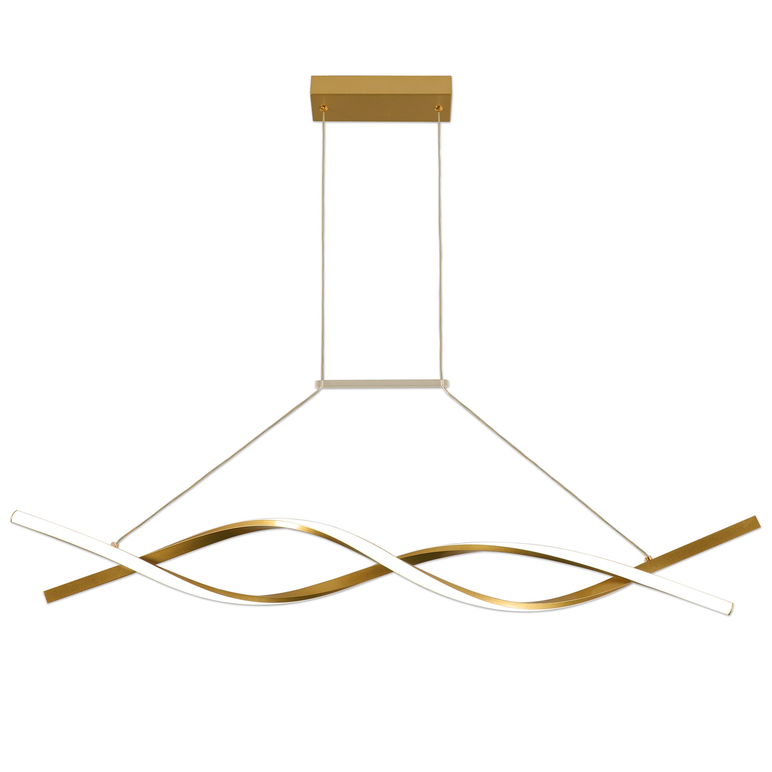 Lampa wisząca sufitowa LED Kono 33W 100x120cm IP20 4000K złota żyrandol MasterLED