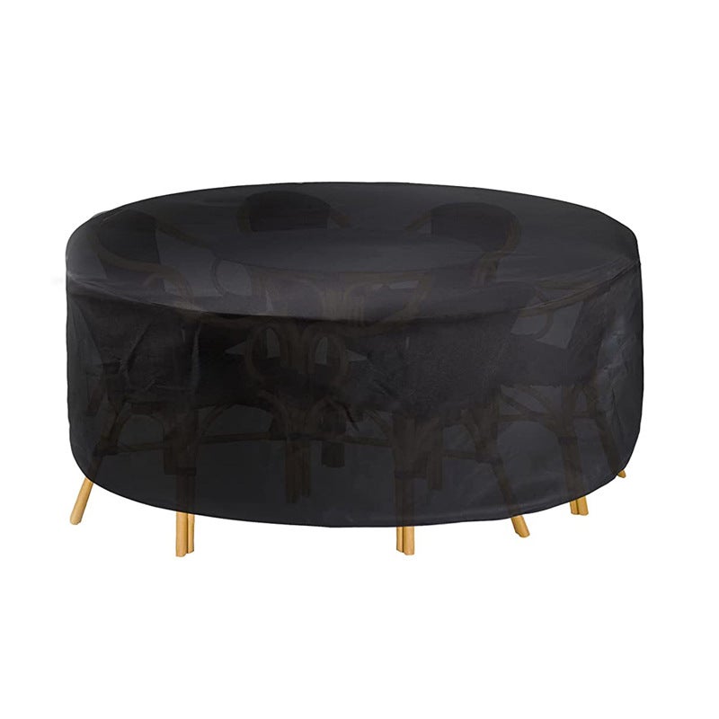 Okrągły pokrowiec ochronny na meble ogrodowe, wodoodporny materiał Oxford 210D, do okrągłych stołów i mebli ogrodowych (163 x 84 cm)