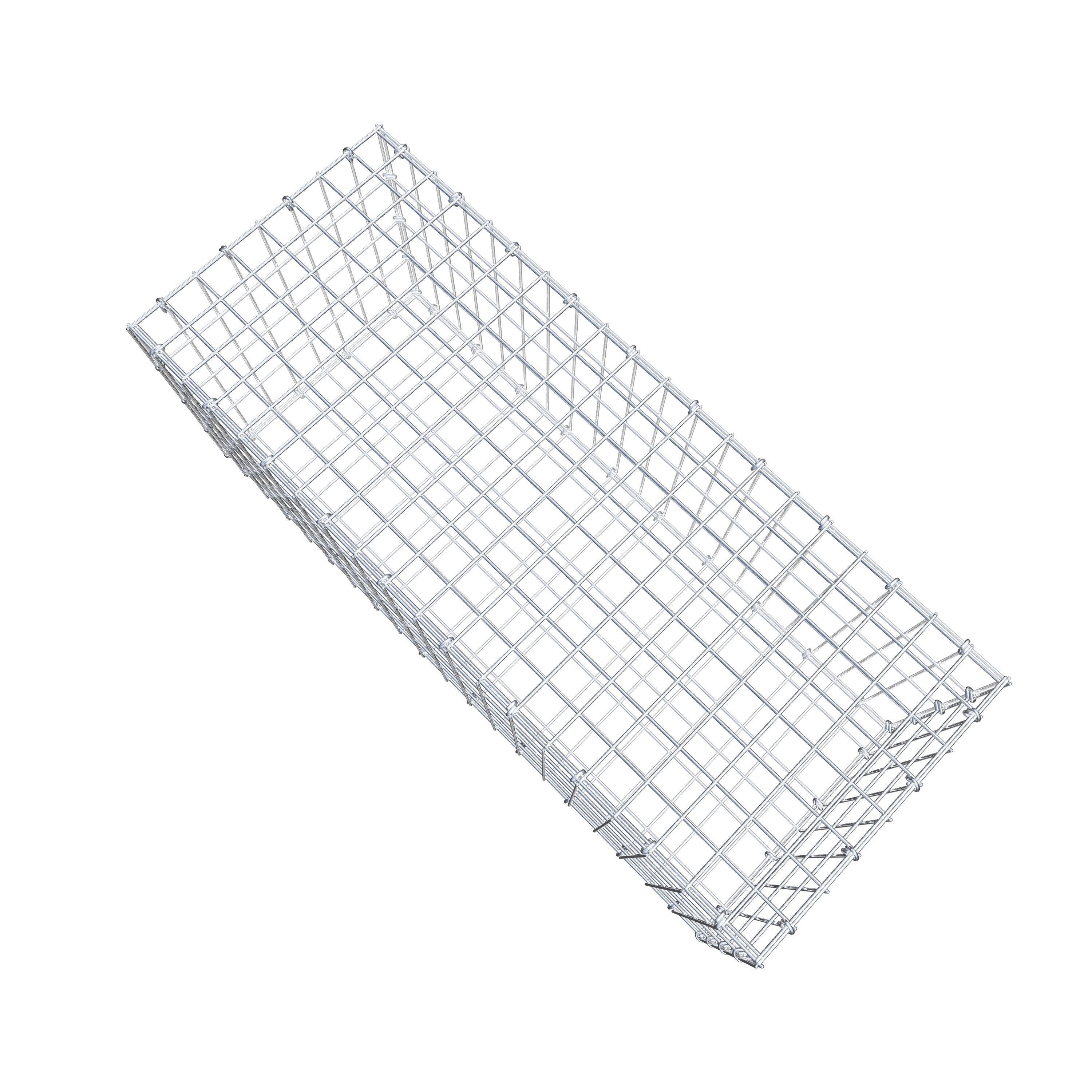 Gavión de acero galvanizado 100x40x40cm (LxAxP), malla 5 x 10cm, Anillo en C, jaula metálica para muro o jardín - 8