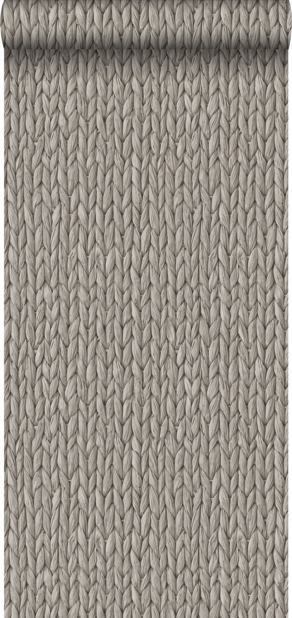 Tapeta tkany motyw trzciny ciepłej szarości - 53 cm x 10.05 m - ESTAHOME