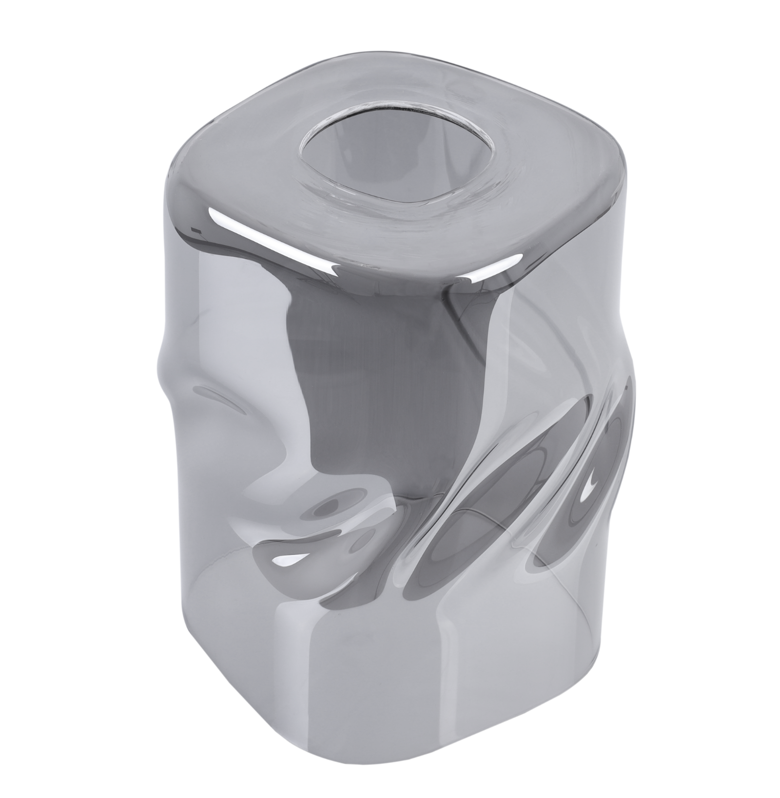 Klosz do lampy sufitowej wiszącej Niki grafitowy prostokątny asymetryczny abażur modern 10cm Light Home LH