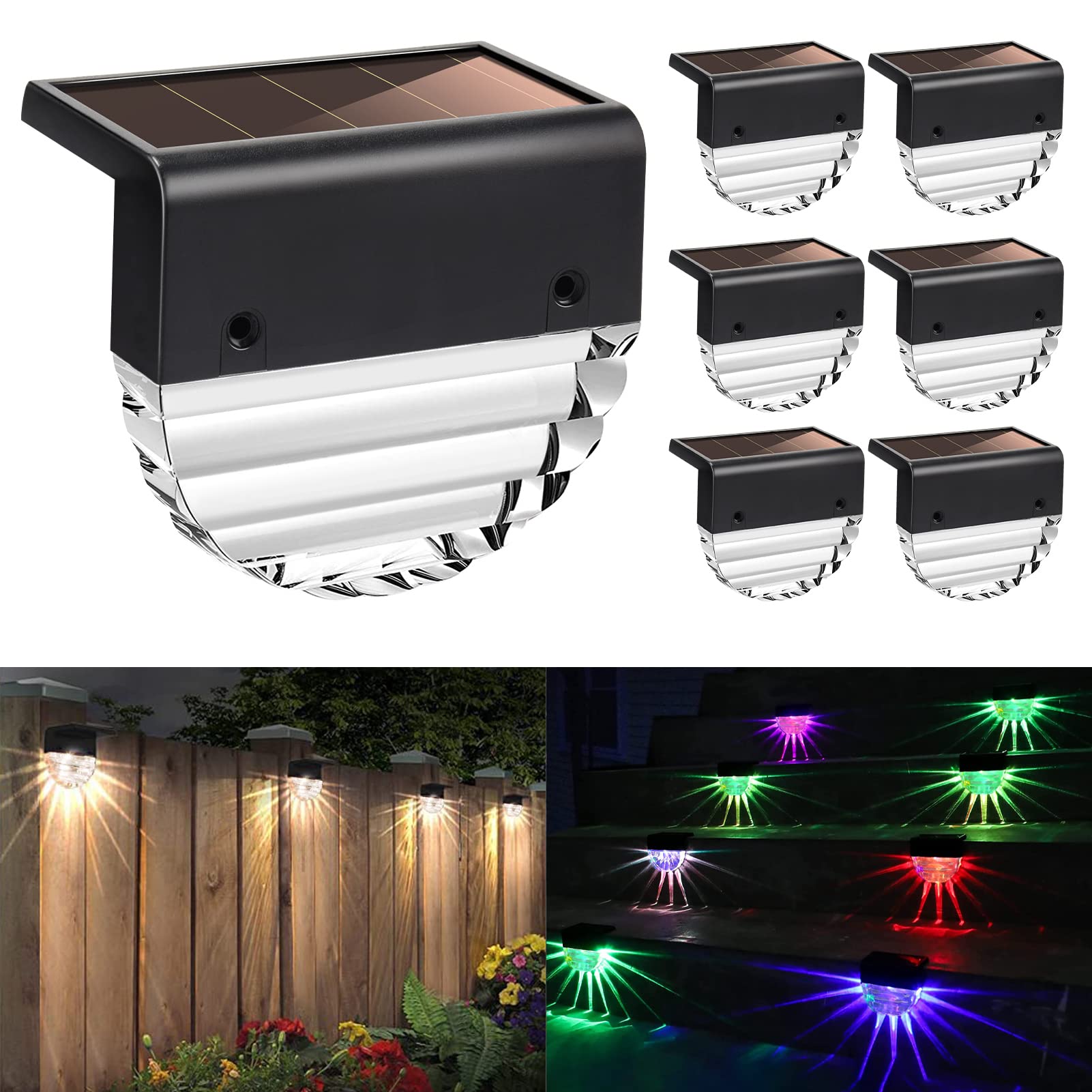 Lampes Solaires Extérieur YEEHONEC - 2 Pack, 60 LED, IP65 étanche - Blanc Chaud - Autonomie 10-20h - Montage Sol/mur