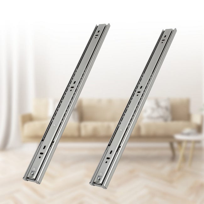 Glissières Pour Tiroirs 45mm Glissière à Extension Totale Pour Charges Lourdes Glissiere A Billes Etroite 350mm 6 Pieces 87242940 Glissières Pour Tiroirs 45mm Glissière à Extension Totale Pour Charges Lourdes Glissiere A Billes Etroite 350mm 6 Pieces 87242940