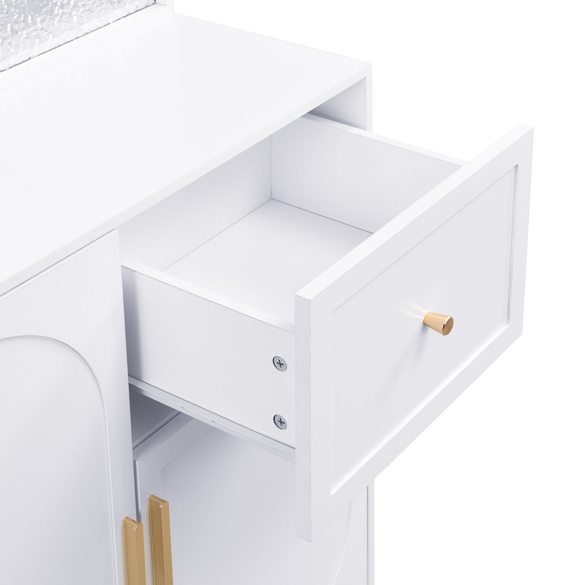 Ensemble vestiaire d'entrée 80x35x175.5 cm - 2 portes et 1 tiroir - avec 3 crochets - Étagères réglables - MDF - Blanc - 8